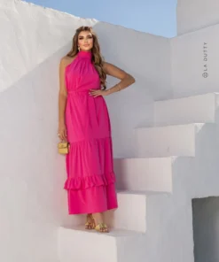 Alternative view of VESTIDO LONGO BABADO