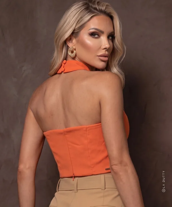 BLUSA CREPE GOLA FRENTE ÚNICA